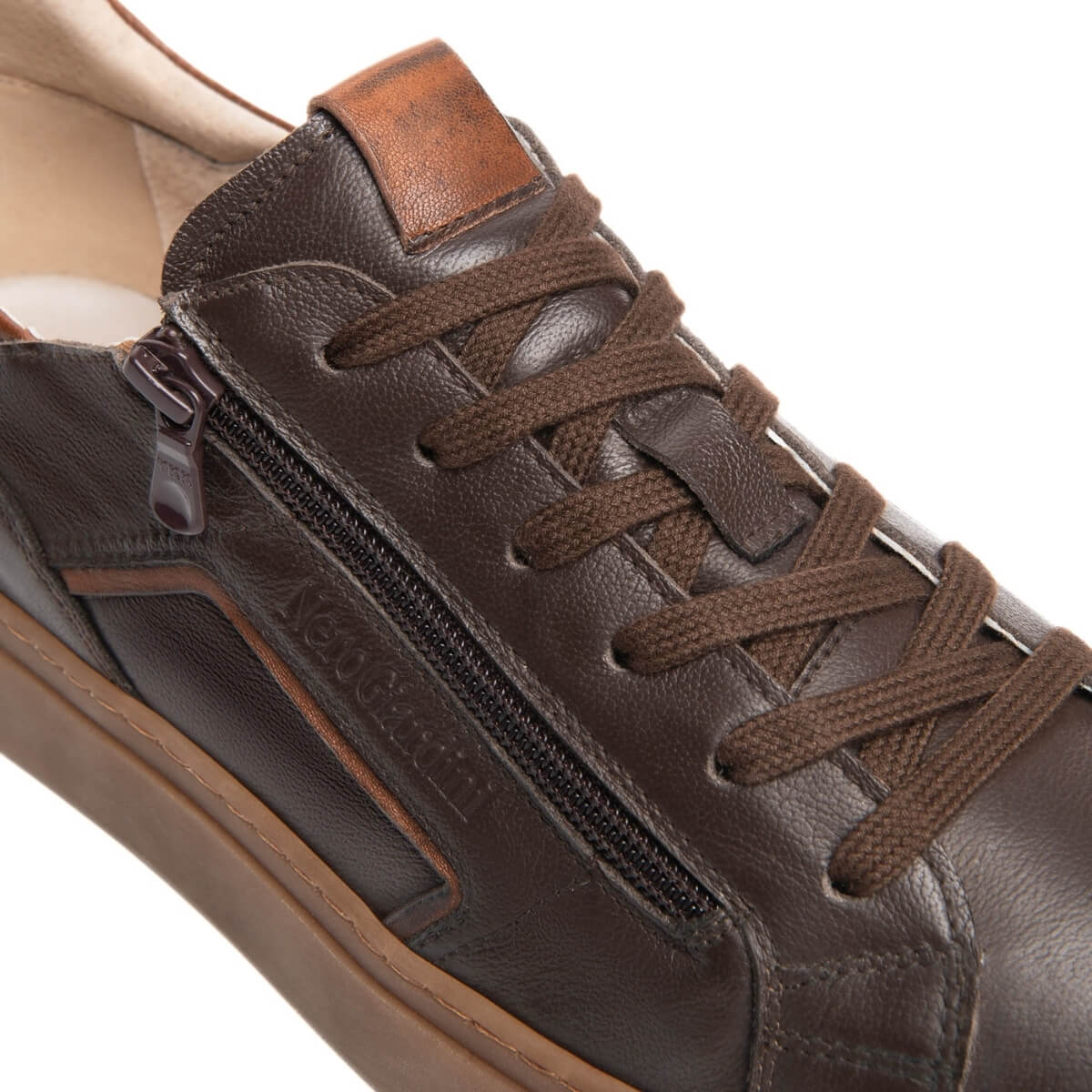 NERO GIARDINI SNEAKERS I601350U 300 ZIP MARRONE