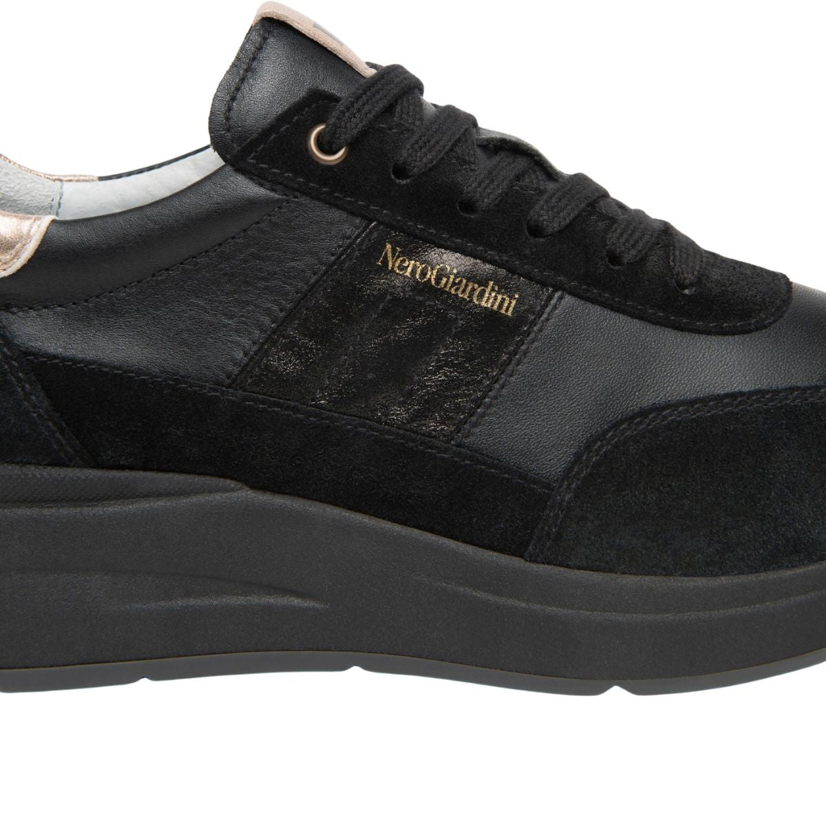 NERO GIARDINI SNEAKERS PELLE I617330D 100 NERO