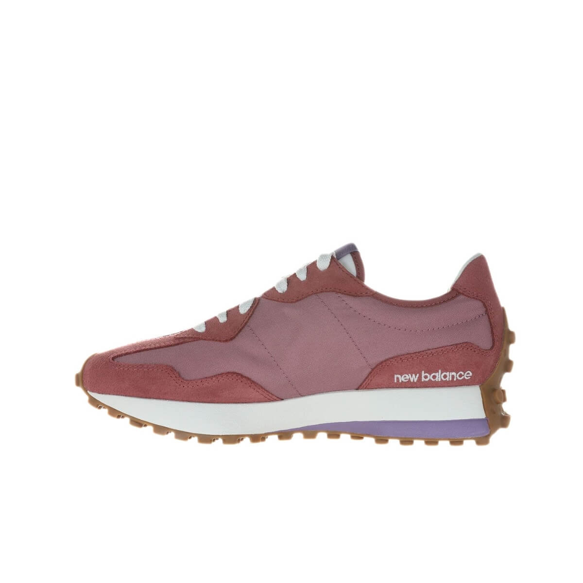Scarpa New Balance 327 rosa viola in suede e mesh