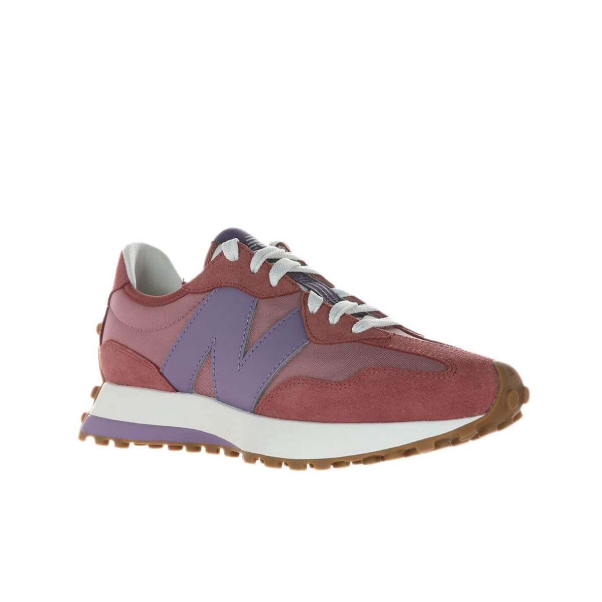 Scarpa New Balance 327 rosa viola in suede e mesh
