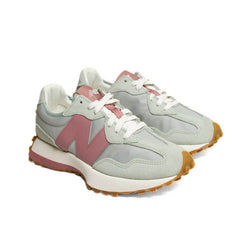 Sneakers New Balance 327 acquamarina e rosa in suede e mesh