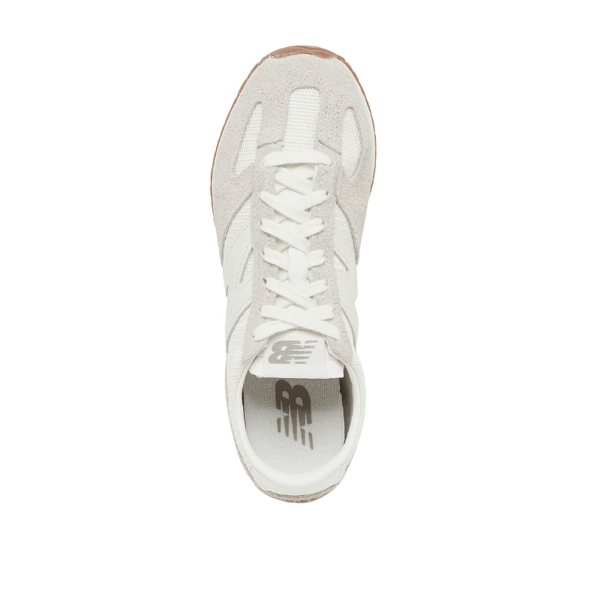 Sneakers New Balance 471 beige e bianco con tomaia in suede e mesh