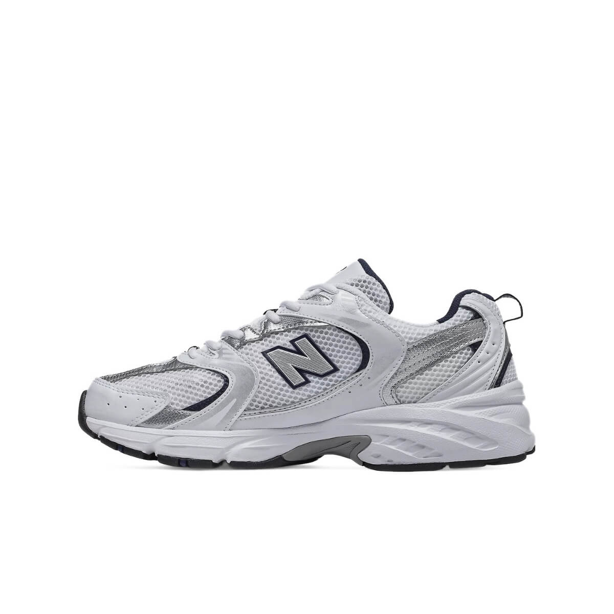 Sneakers New Balance 530 argento e blu in mesh