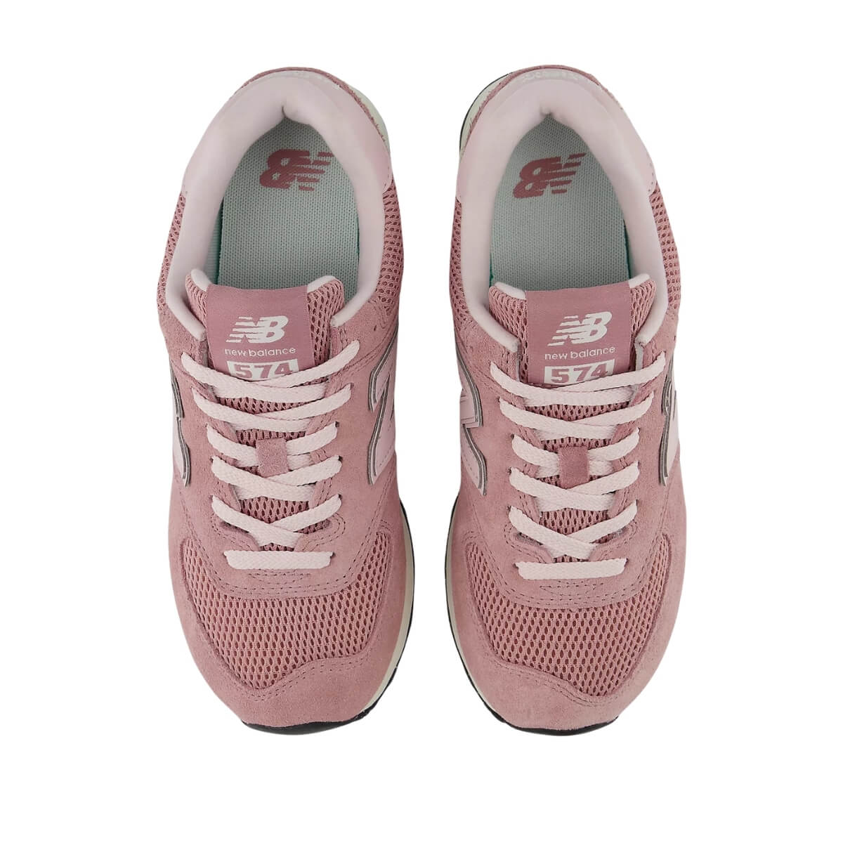 Sneakers New Balance 574 rosa in suede e mesh