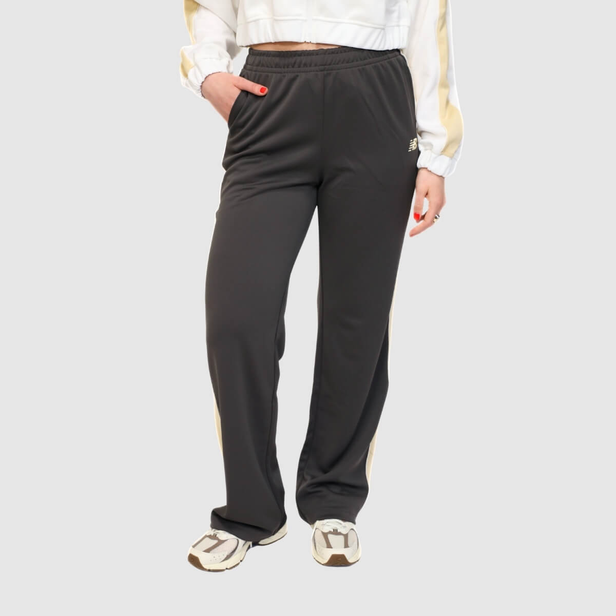 NEW BALANCE PANTALONE TUTA WB61Q2R4ABR GRIGIO BEIGE