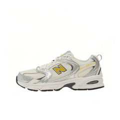Sneakers New Balance 530 argento e giallo in mesh
