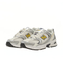 Sneakers New Balance 530 argento e giallo in mesh