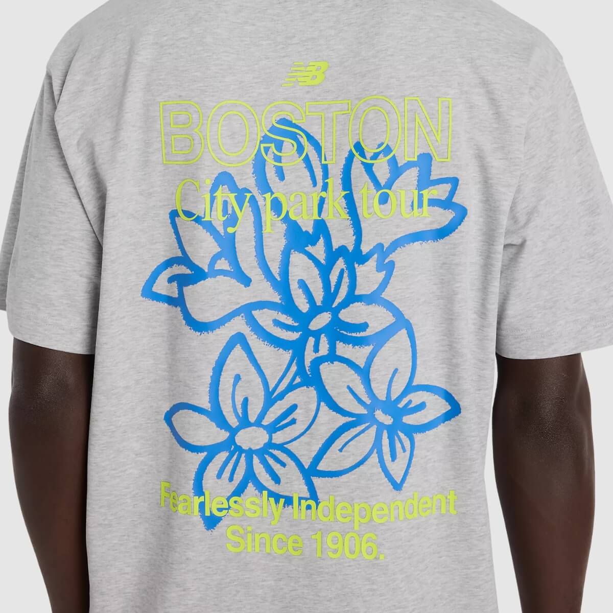 NEW BALANCE T-SHIRT MT61T0QMAG GRIGIO