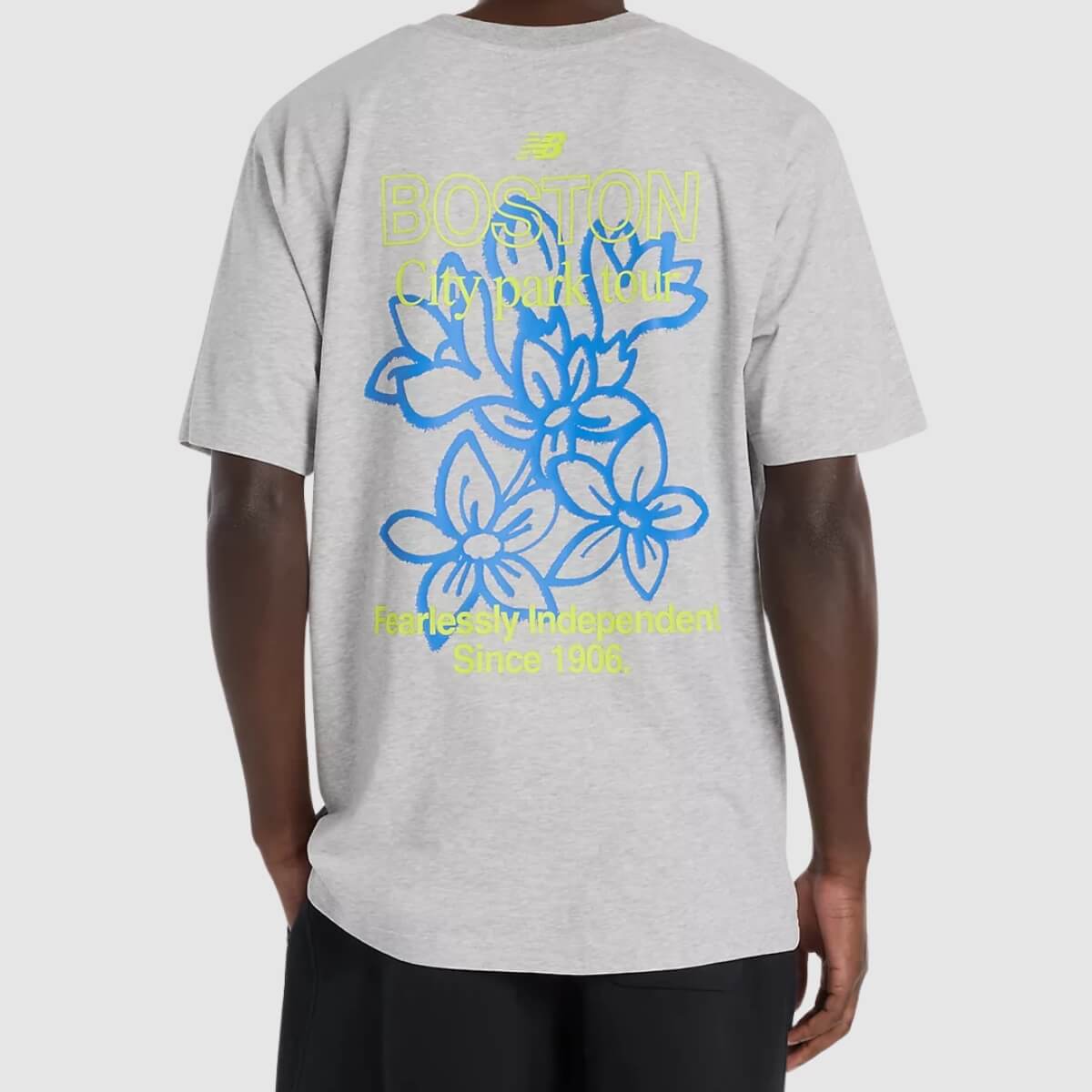NEW BALANCE T-SHIRT MT61T0QMAG GRIGIO