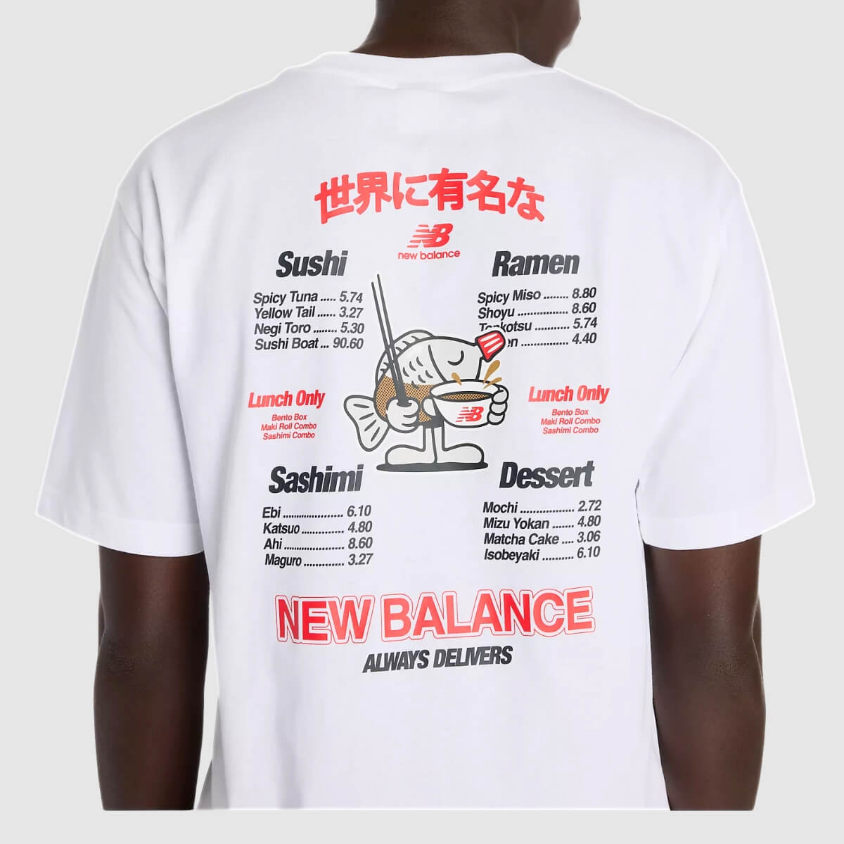NEW BALANCE T-SHIRT RAMEN SUSHI MT61H51DWT BIANCO