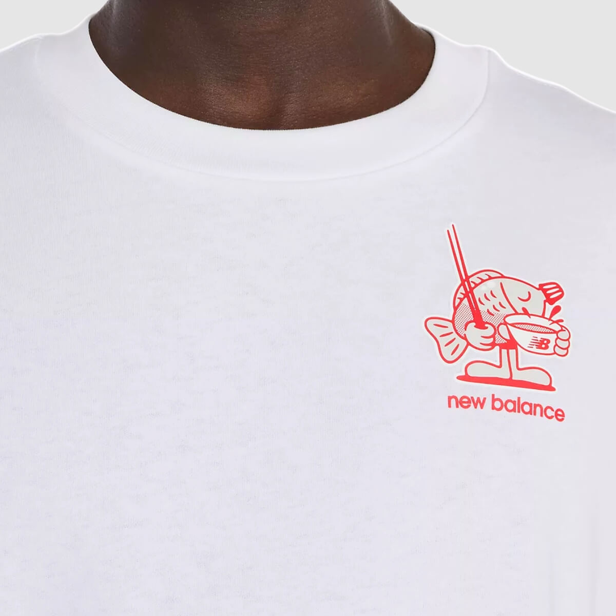 NEW BALANCE T-SHIRT RAMEN SUSHI MT61H51DWT BIANCO