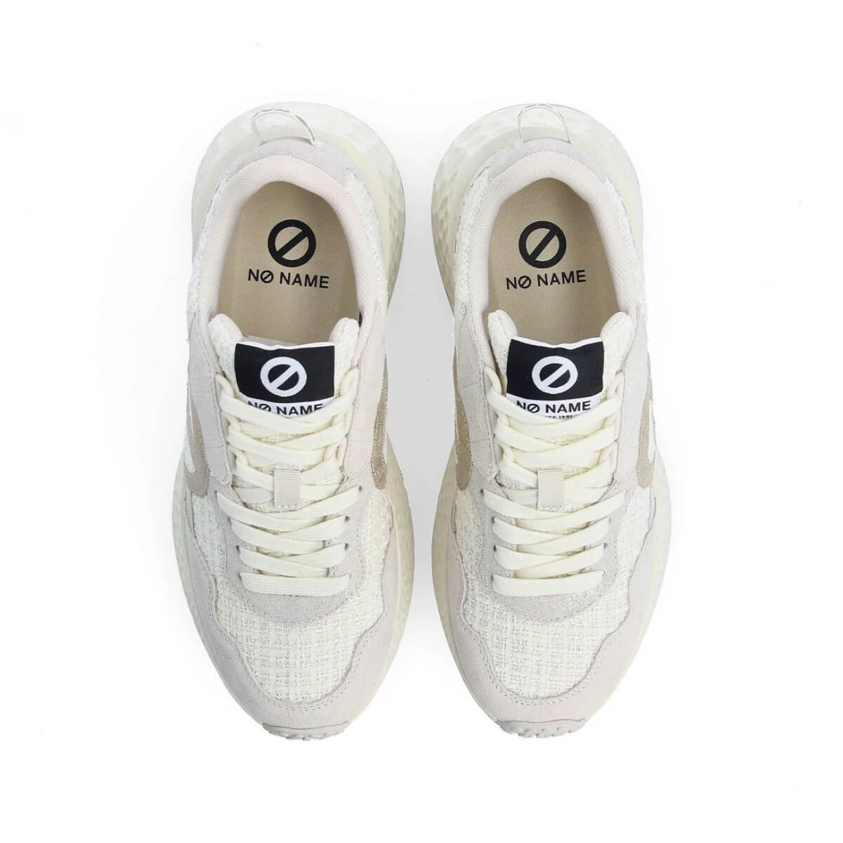 NO NAME SNEAKERS CARTER JOGGER DOVE BIANCO ARGENTO
