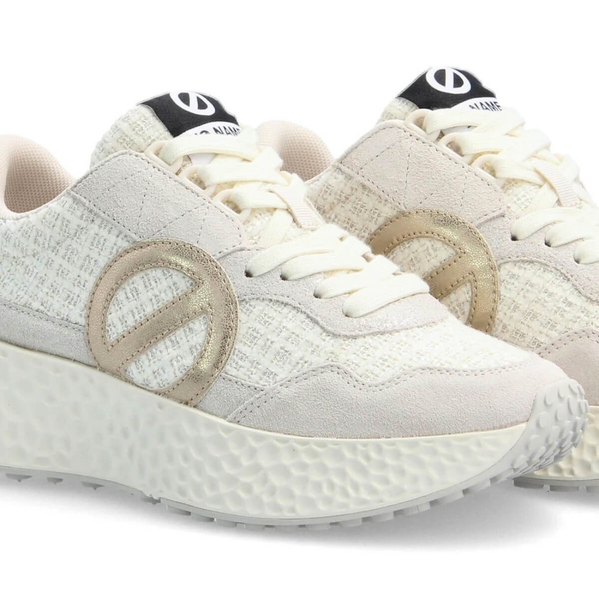NO NAME SNEAKERS CARTER JOGGER DOVE BIANCO ARGENTO