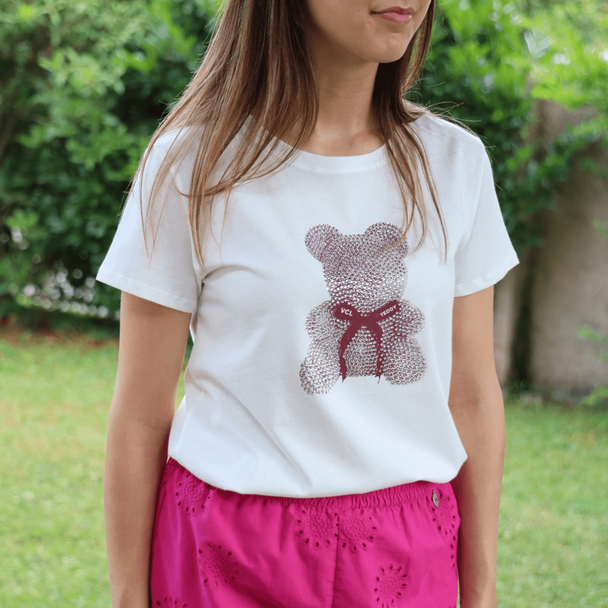 VICOLO T-SHIRT RD0842 ORSETTO ROSA