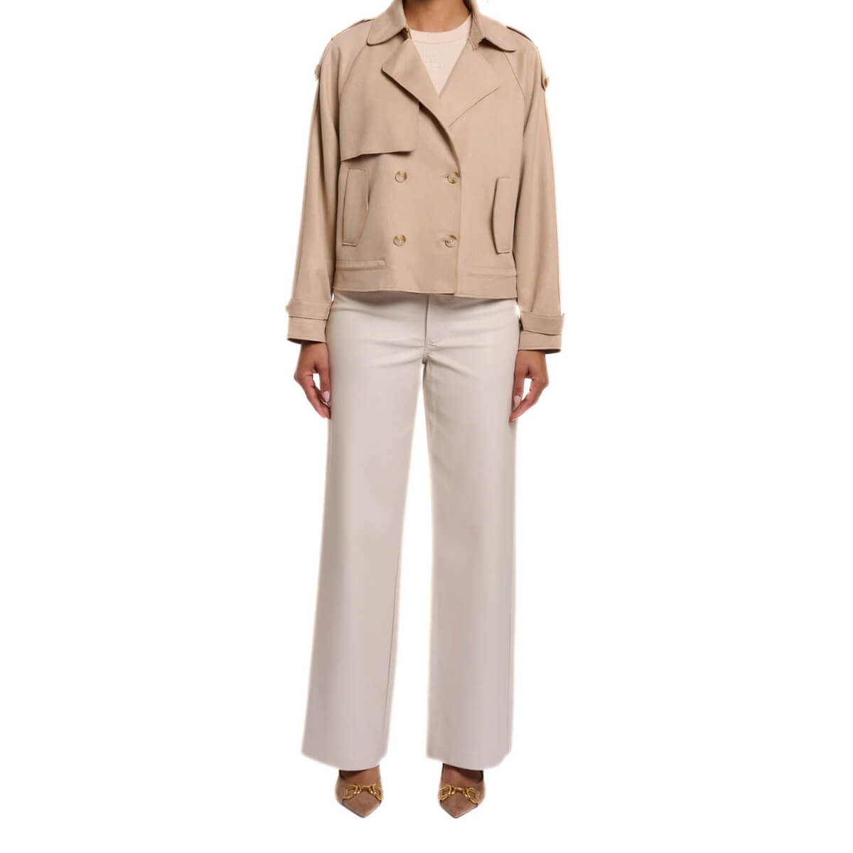 RINO&PELLE TRENCH CORTO DOONA BEIGE