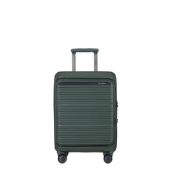 Trolley rigido Samsonite Paralux Stone Gray vista frontale
Dettaglio del guscio rigido riciclato Samsonite Paralux olive