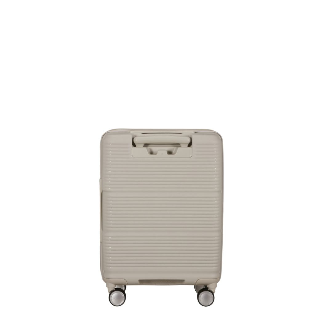 Trolley rigido Samsonite Paralux Stone Gray vista retro
Dettaglio del guscio rigido riciclato Samsonite Paralux Stone Grey