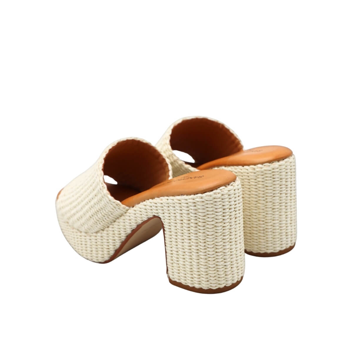 SANDRO ROSI CIABATTA TACCO 4697 INTRECCIO BIANCO