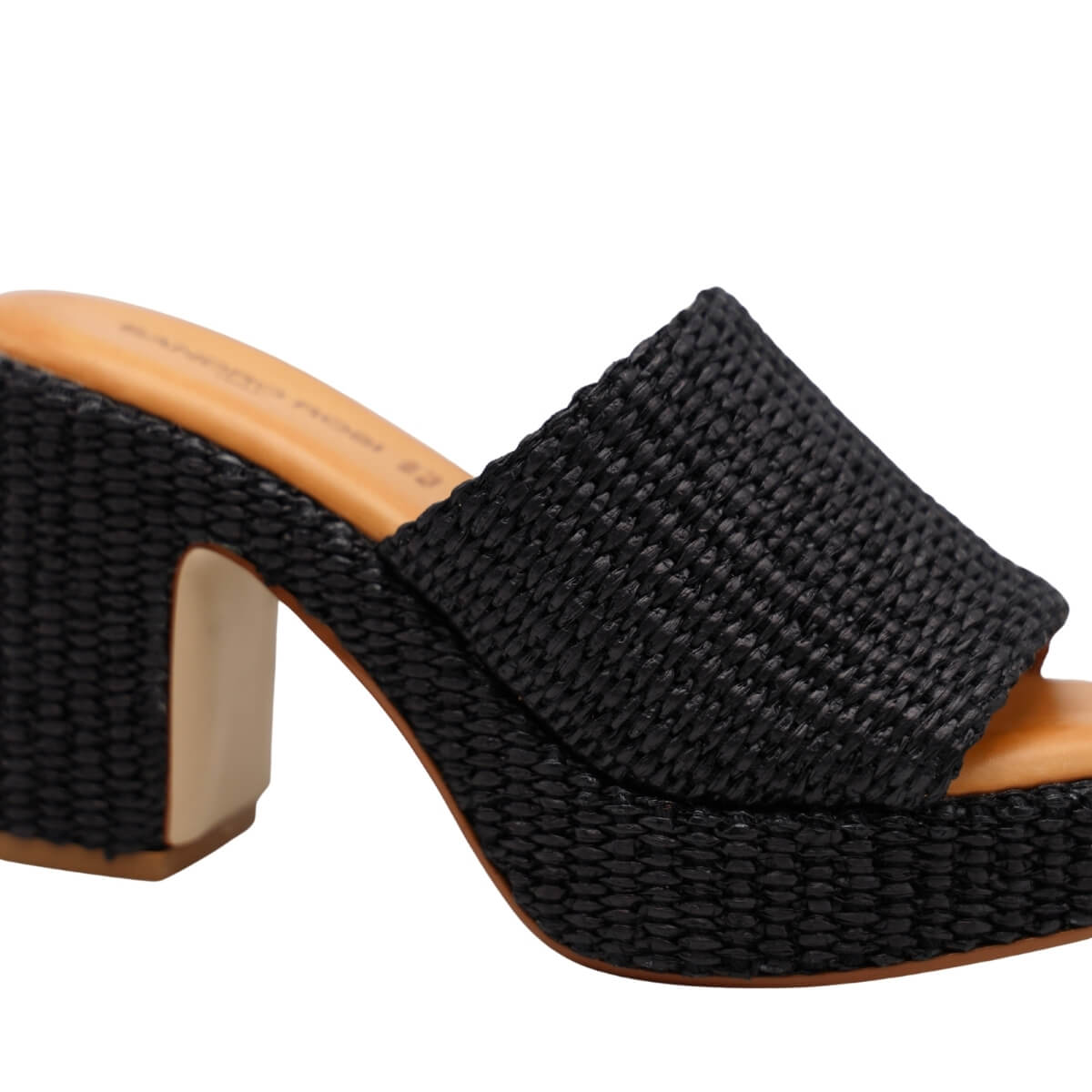 SANDRO ROSI CIABATTA TACCO 4697 INTRECCIO NERO