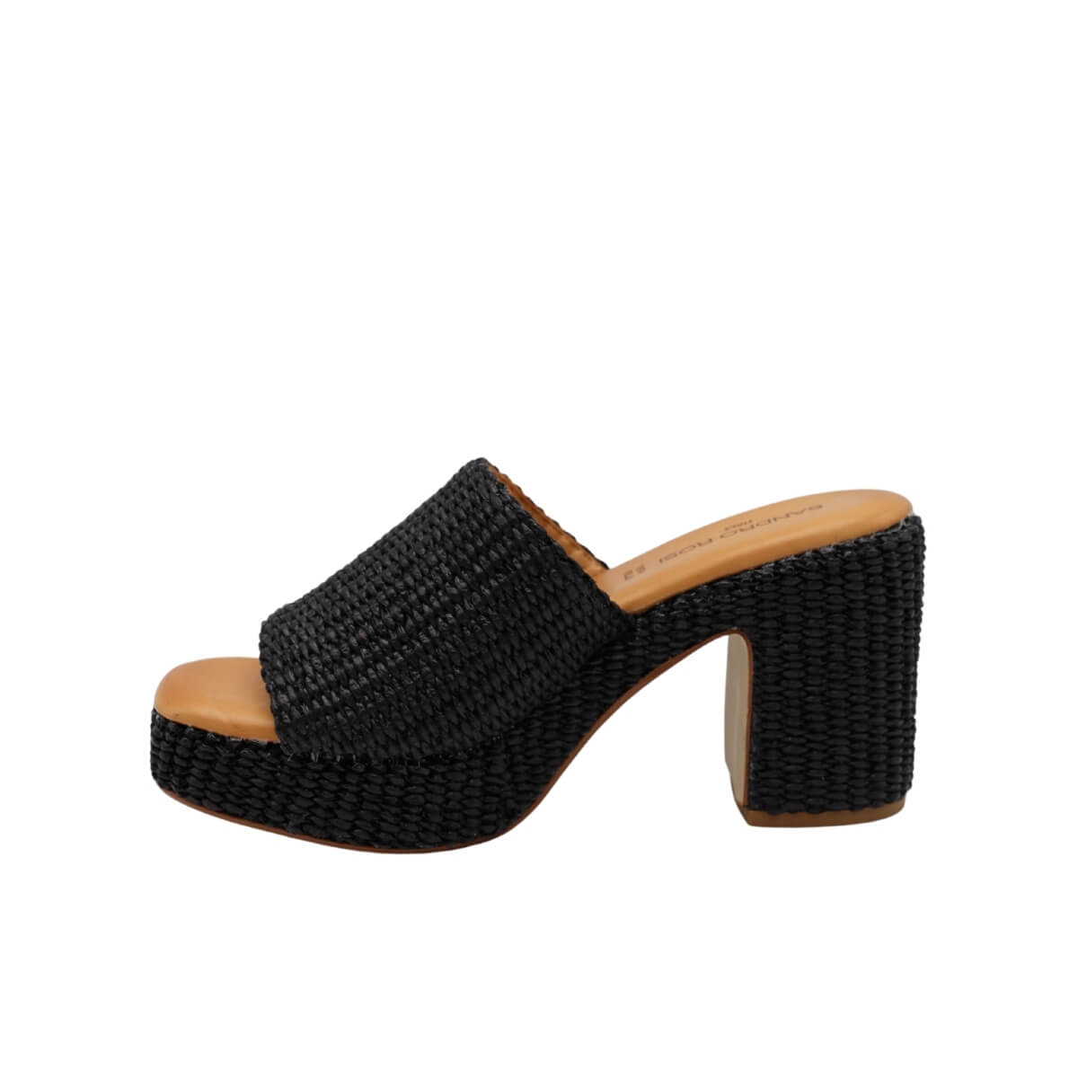SANDRO ROSI CIABATTA TACCO 4697 INTRECCIO NERO