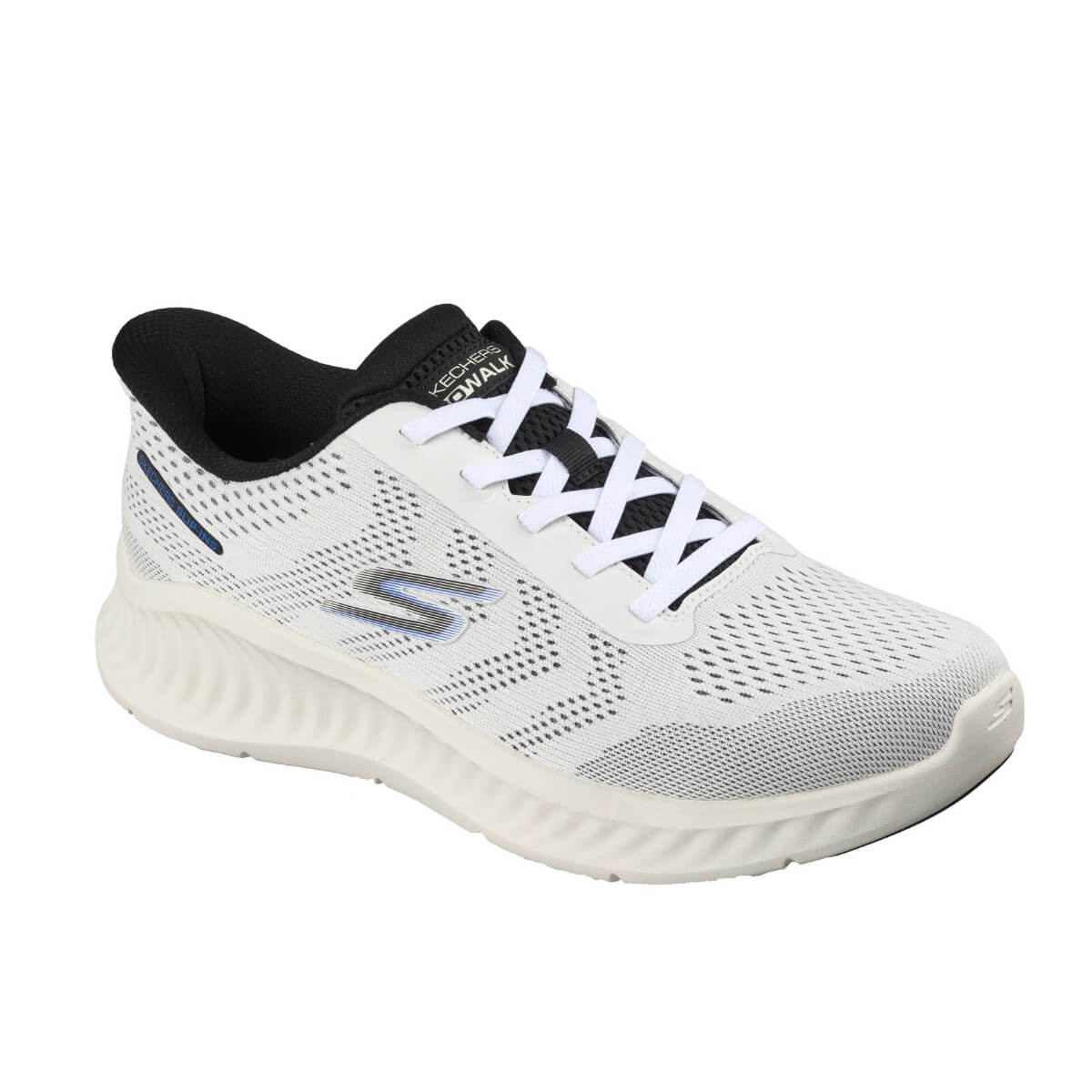 SKECHERS SNEAKERS SLIP INS 216375 WBK BIANCO