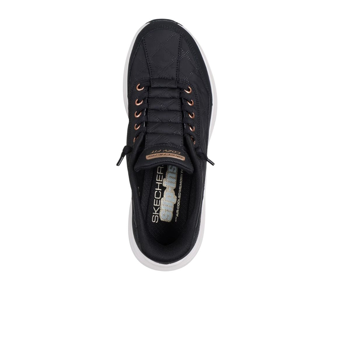 SKECHERS SNEAKERS GOLDEN HOUR 150413 BKRG NERO
