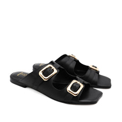 SPAZIO CORRIDONI CIABATTA FASCE 8574R NERO