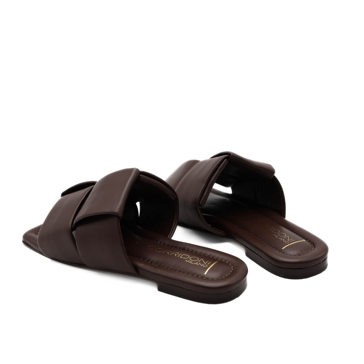 SPAZIO CORRIDONI CIABATTA PELLE INTRECCIO 6794 MARRONE