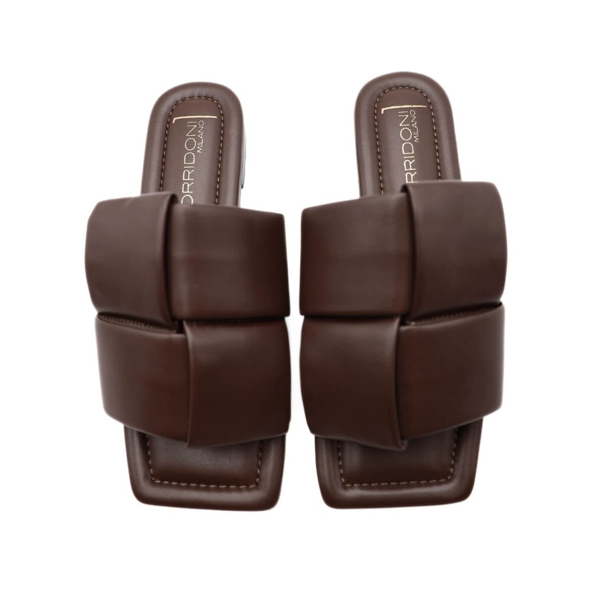 SPAZIO CORRIDONI CIABATTA PELLE INTRECCIO 6794 MARRONE