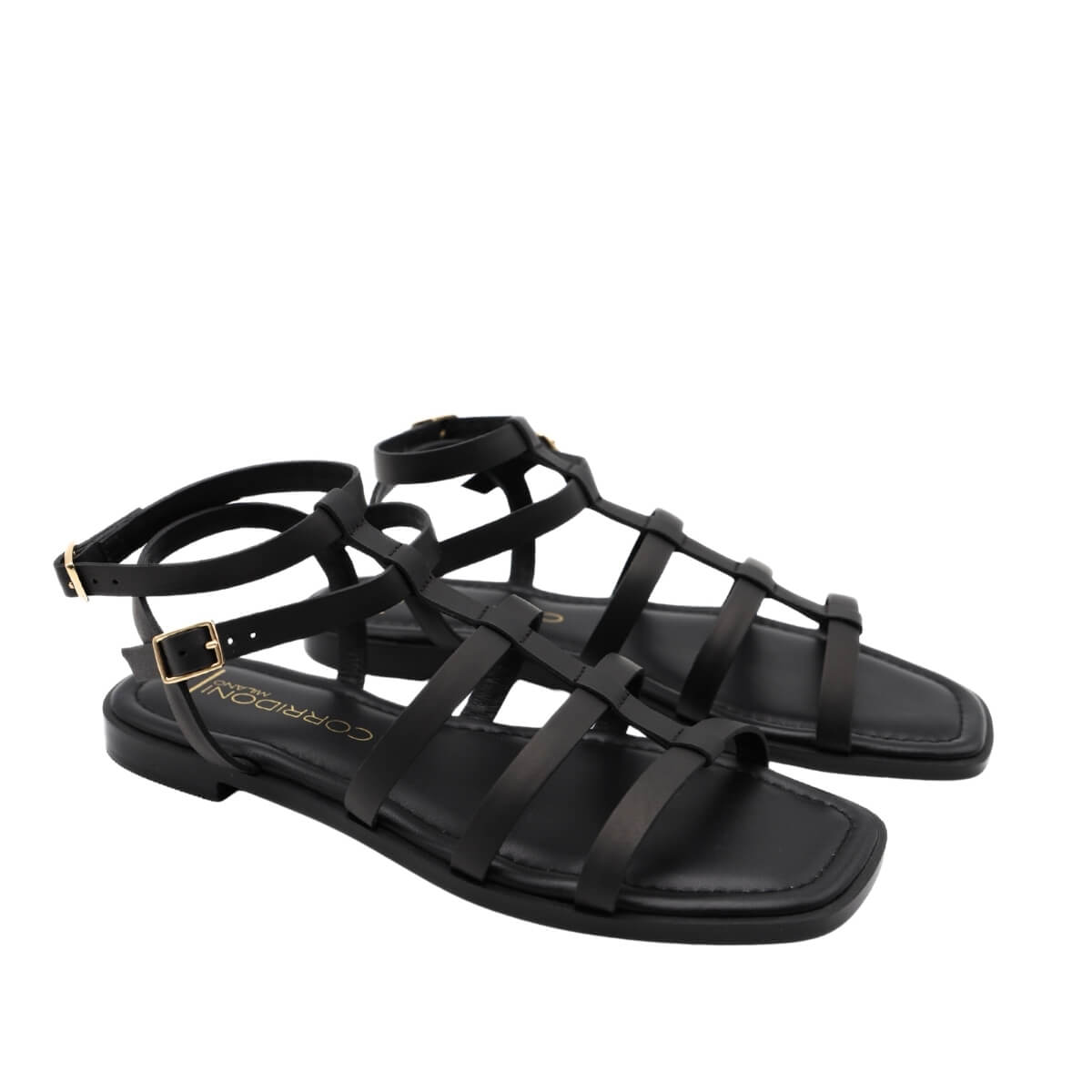 SPAZIO CORRIDONI SANDALO SCHIAVA 7074 NERO