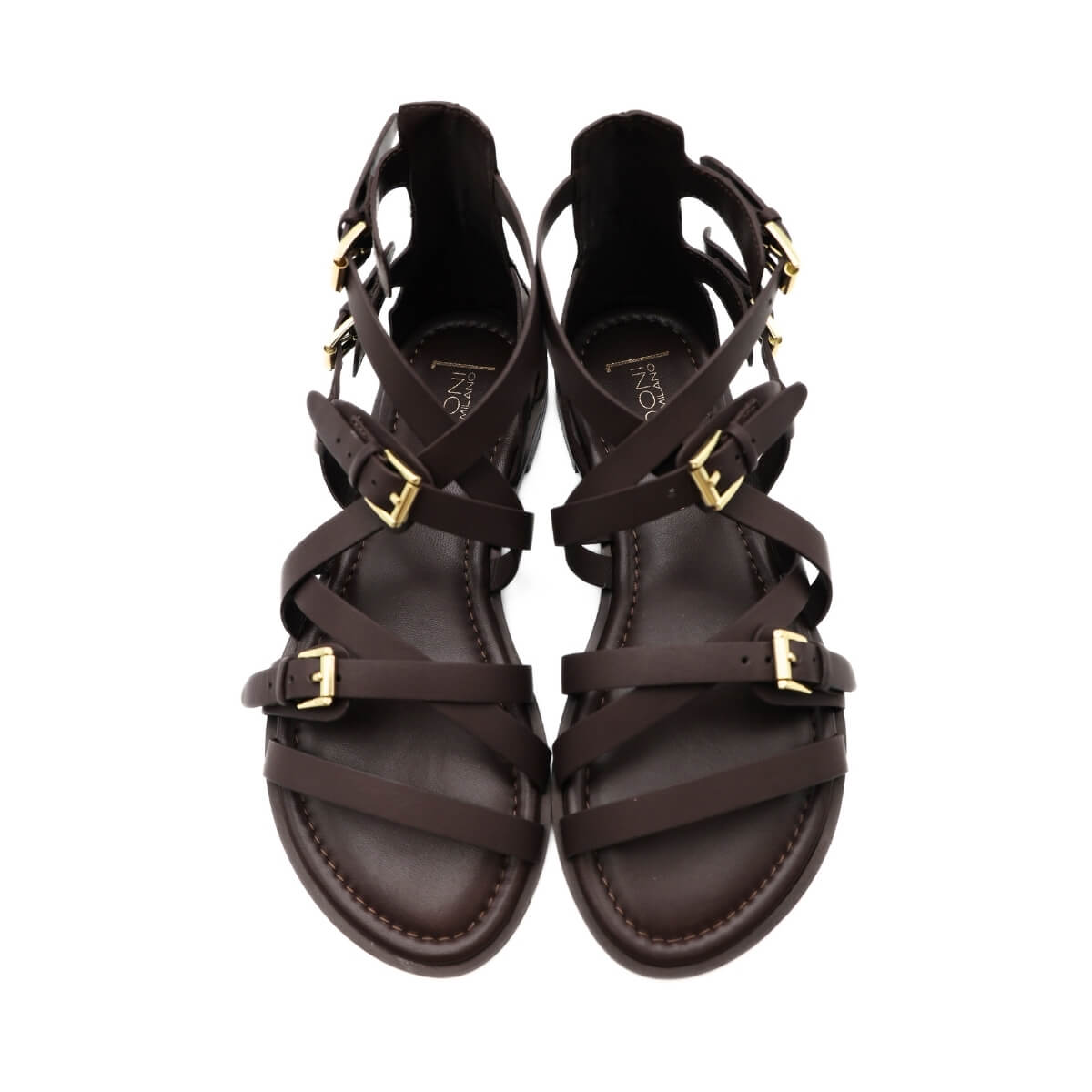 SPAZIO CORRIDONI SANDALO SCHIAVA 8549 MARRONE