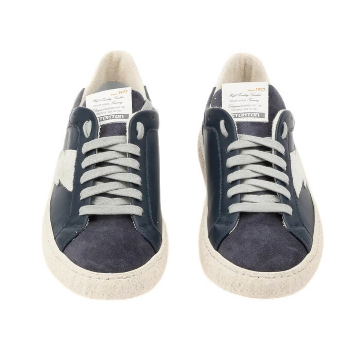 STOKTON SNEAKERS POWER SUEDE E PELLE BLU
