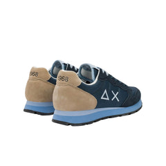 Sneakers SUN68 BZ36106 blu in pelle e tessuto