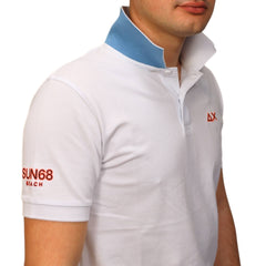 SUN68 POLO A36150 01 BIANCO