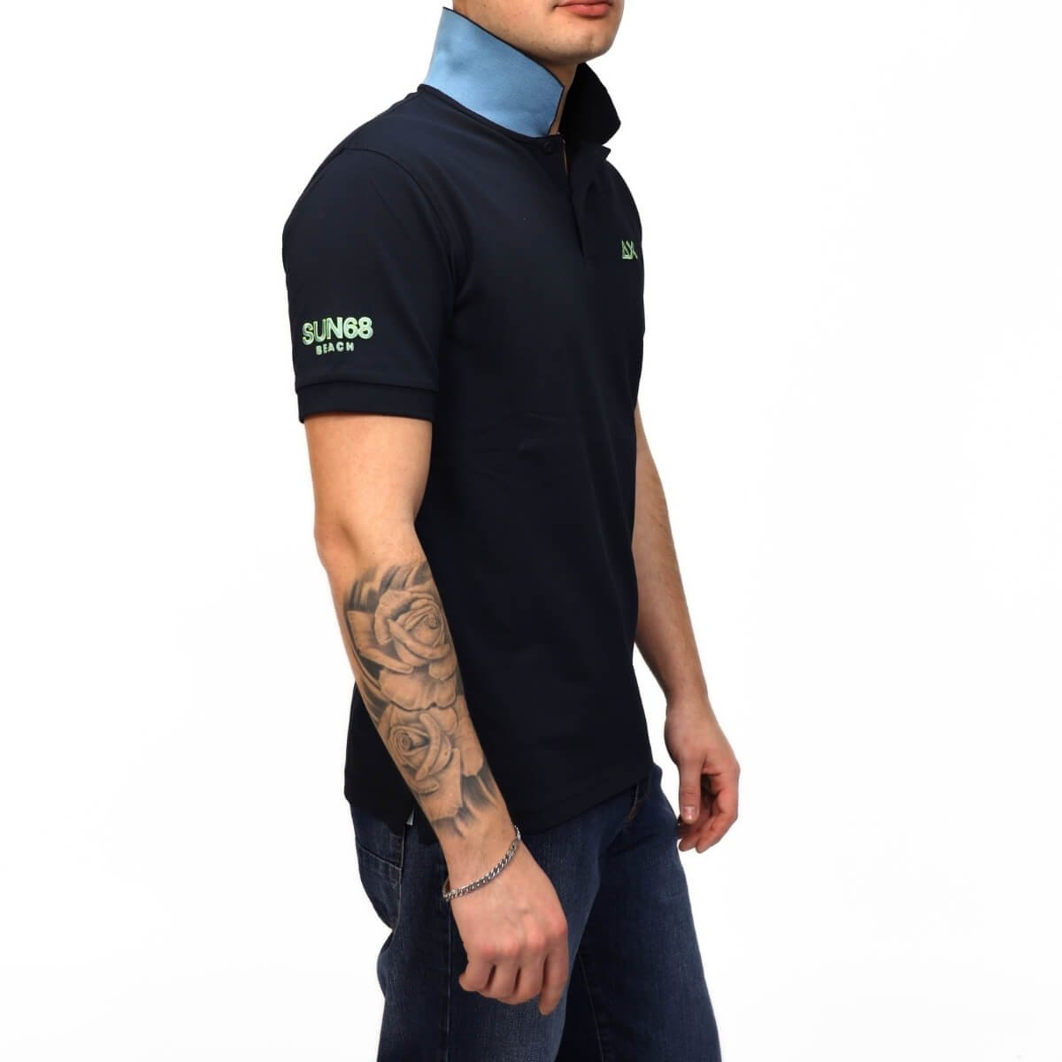 SUN68 POLO A36150 07 BLU