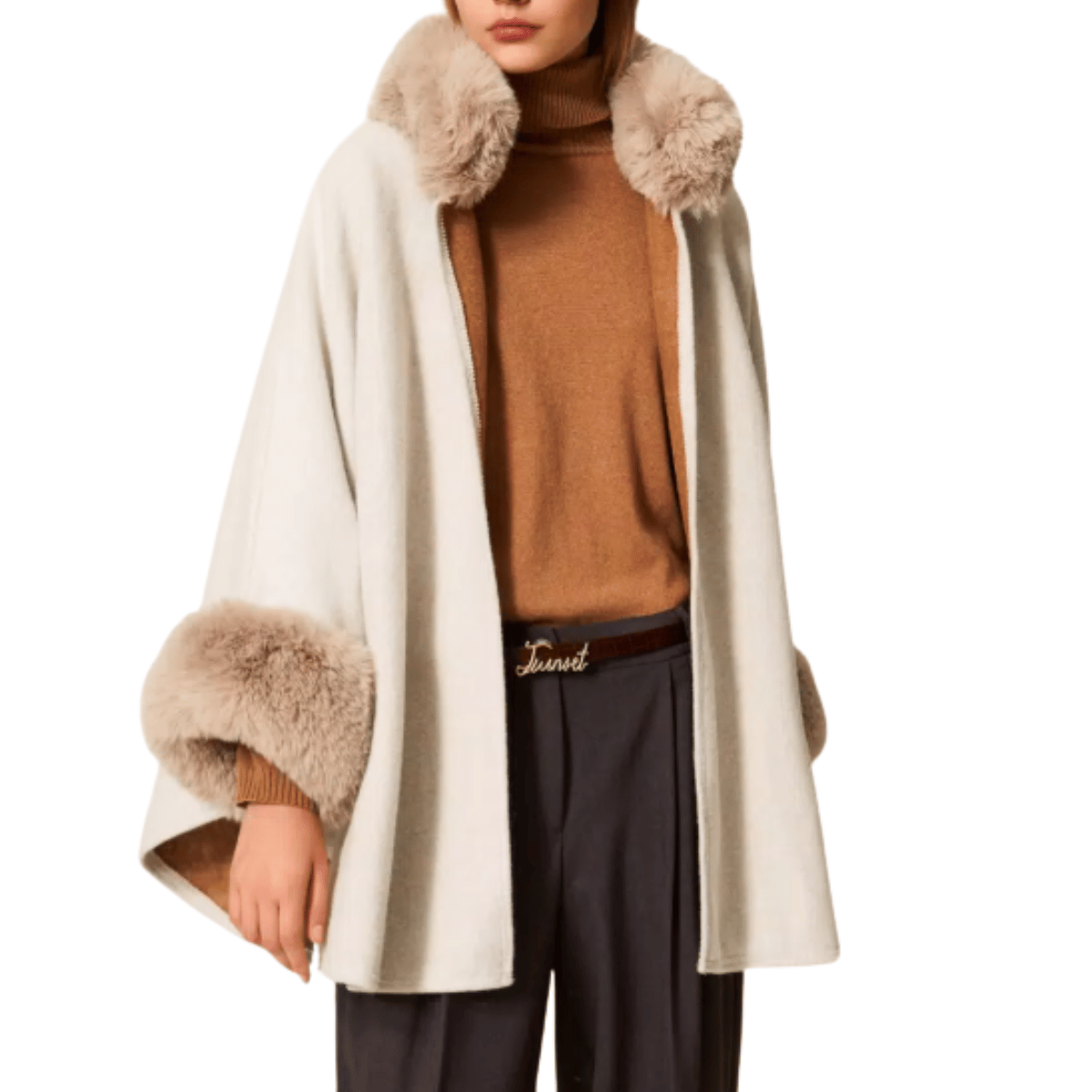 TWINSET MANTELLA TO5130 BIANCO PANNA