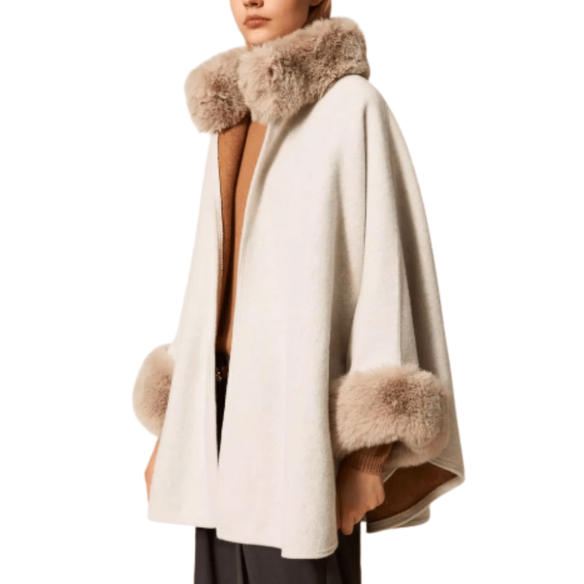 TWINSET MANTELLA TO5130 BIANCO PANNA