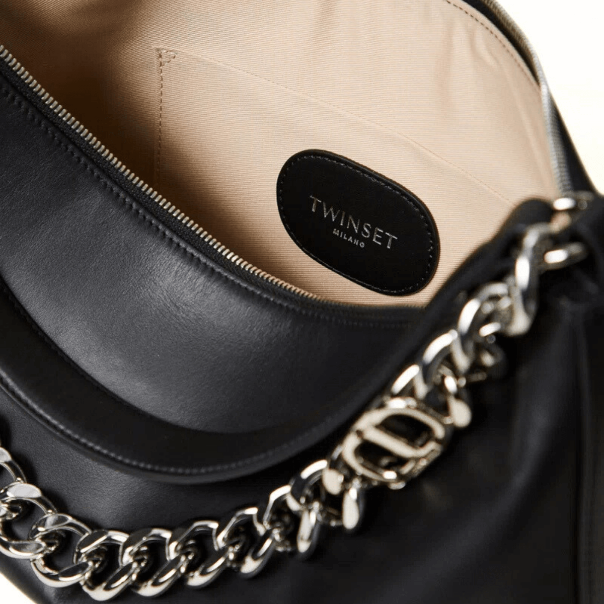 TWINSET BORSA TB7010 NERO\ARGENTO