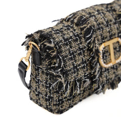 TWINSET BORSA TB7180 TWEED NERO