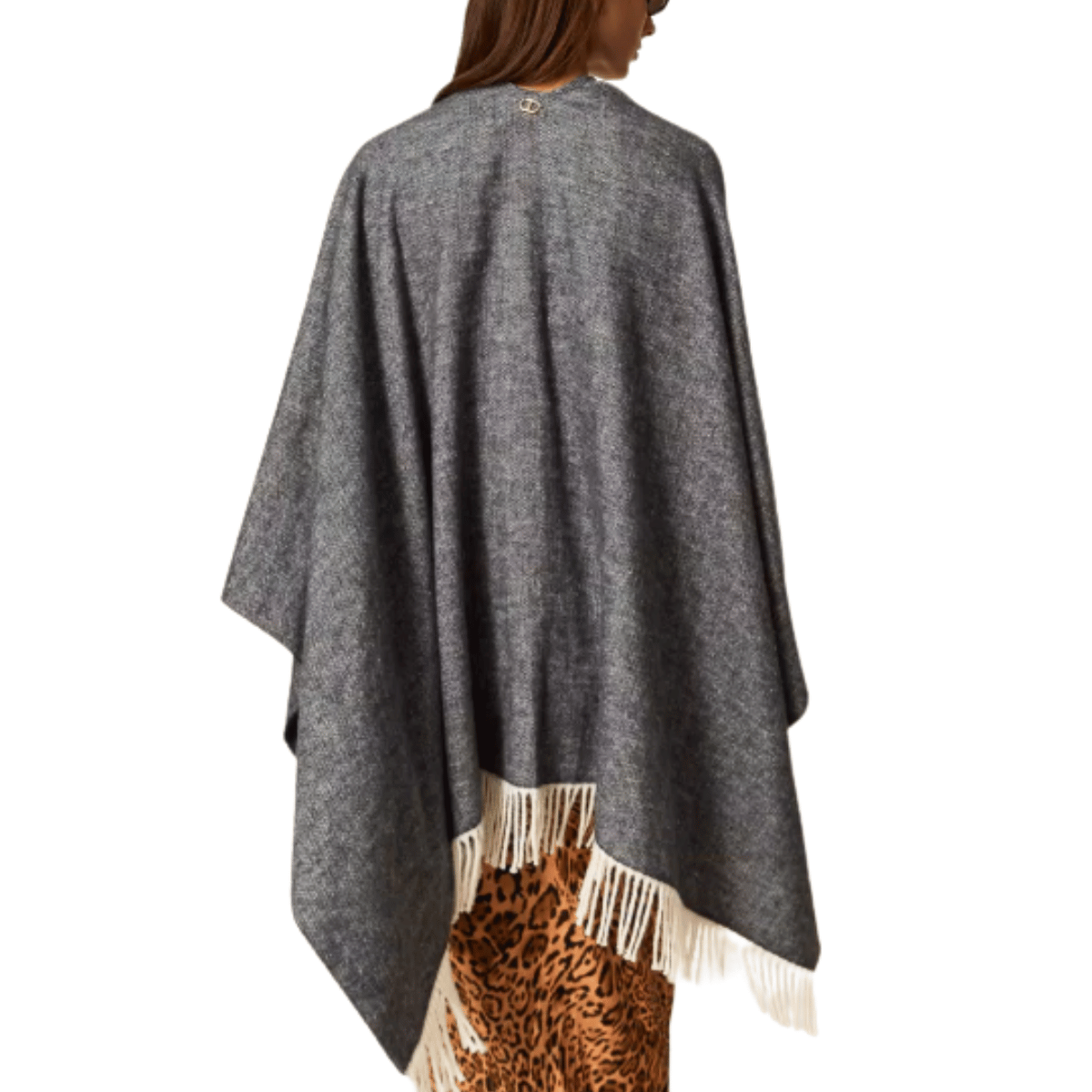 TWINSET SCIARPA MANTELLA TO5040 11956 GRIGIO