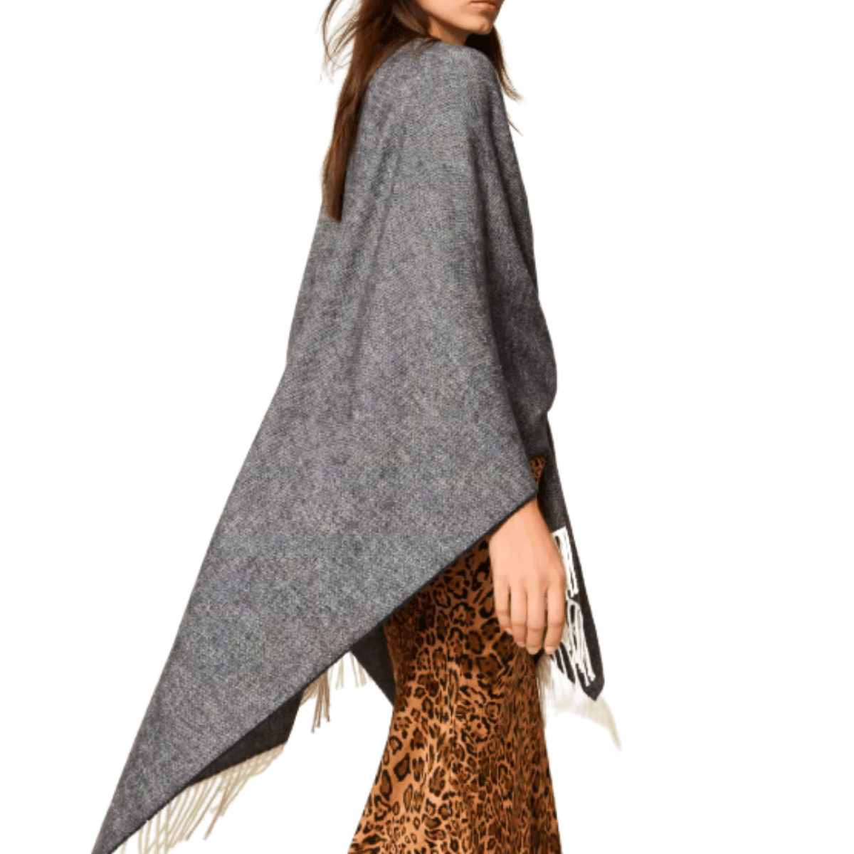 TWINSET SCIARPA MANTELLA TO5040 11956 GRIGIO