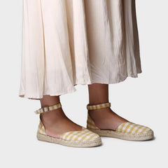 TONI PONS ESPADRILLES NURI VICHY GIALLO