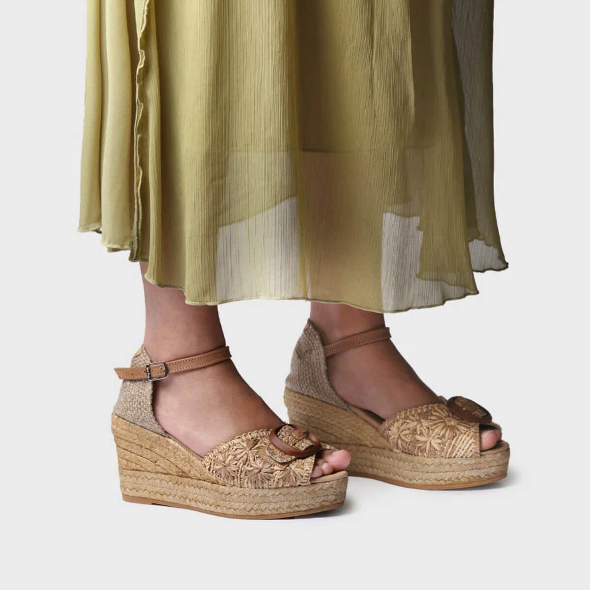 TONI PONS SANDALO LIA RAFIA BEIGE