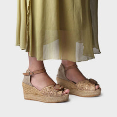 TONI PONS SANDALO LIA RAFIA BEIGE