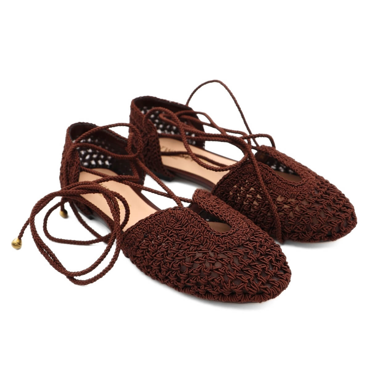 TWINSET BALLERINA 261TGT042 CROCHET MARRONE
