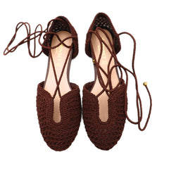 TWINSET BALLERINA 261TGT042 CROCHET MARRONE