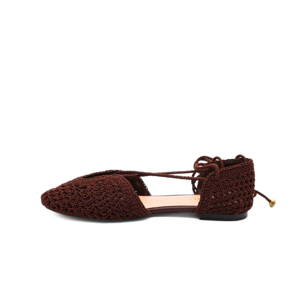 TWINSET BALLERINA 261TGT042 CROCHET MARRONE