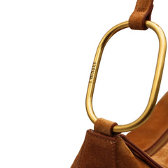 Anello della Borsa Twinset Liliane in camoscio color cuoio