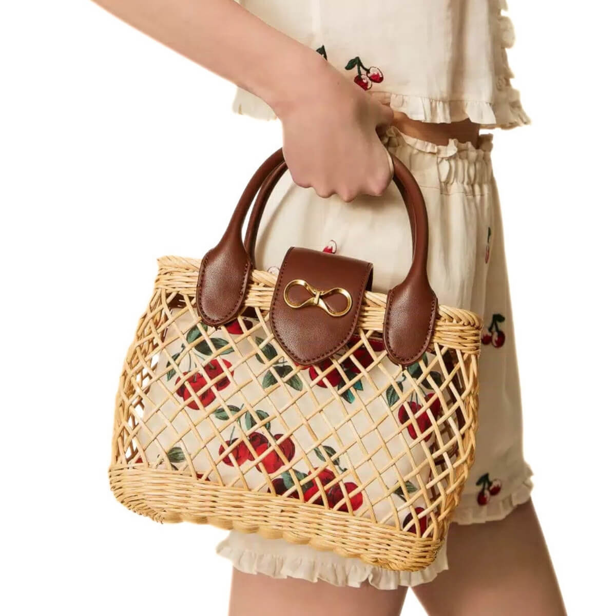 TWINSET BORSA CHERRY BAG 261TD8252 CUOIO