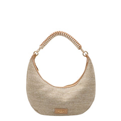 Borsa Twinset Hobo 261TB7051 Beige in rafia e similpelle